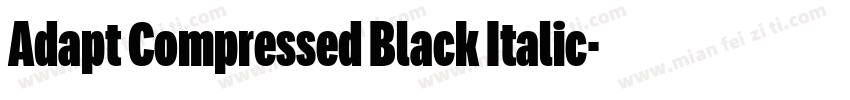 Adapt Compressed Black Italic字体转换